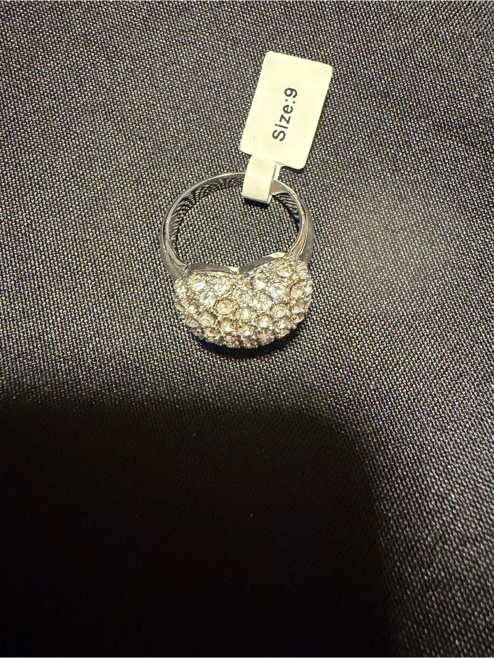 Park Lane DESTINY Heart Ring Size 9 Swarovski Crystals NWT Retired